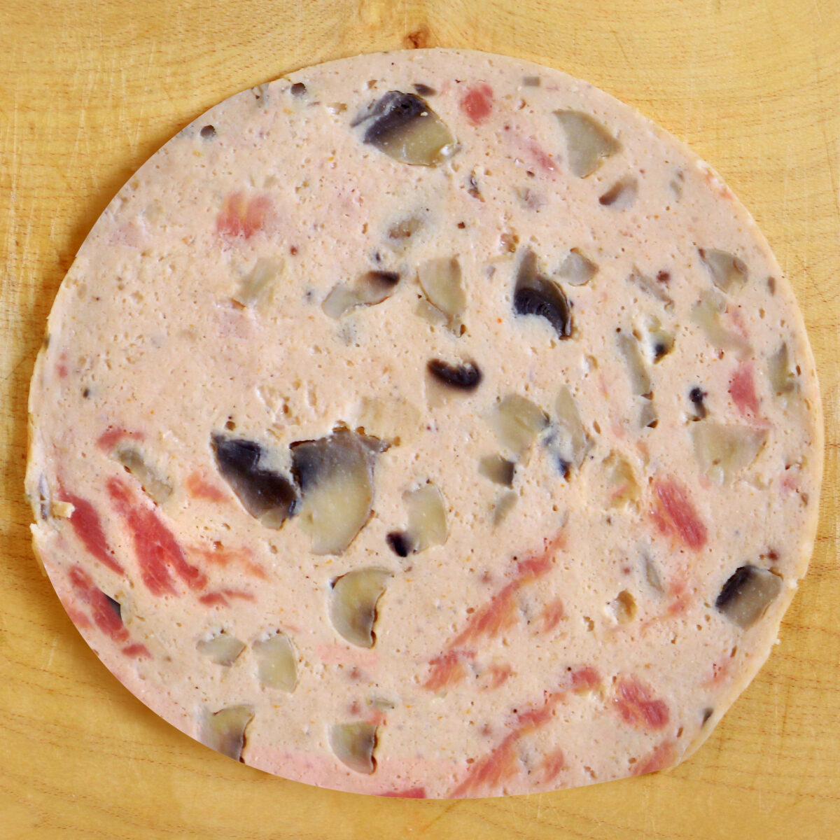 بافت ژامبون گوشت گوساله و قارچ